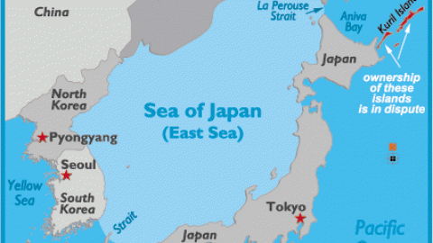 Map Of East Sea, East Sea Location Facts, Major Bodies Of Water, Sea Of Japan